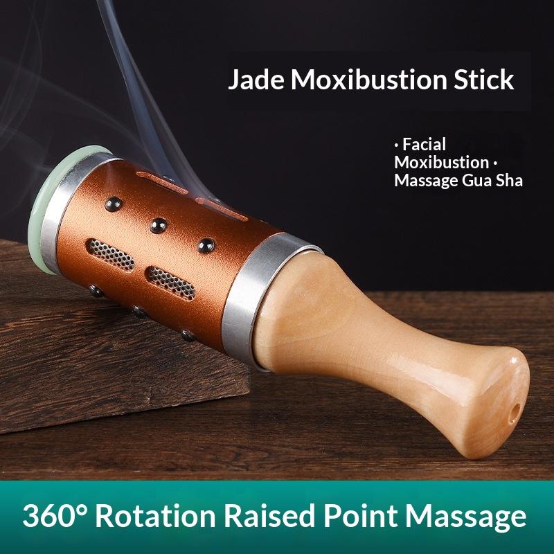 1セット 翡翠灸棒 360 °   回転式突起マッサージグア - Spa Wellness Locations のレビューと価格