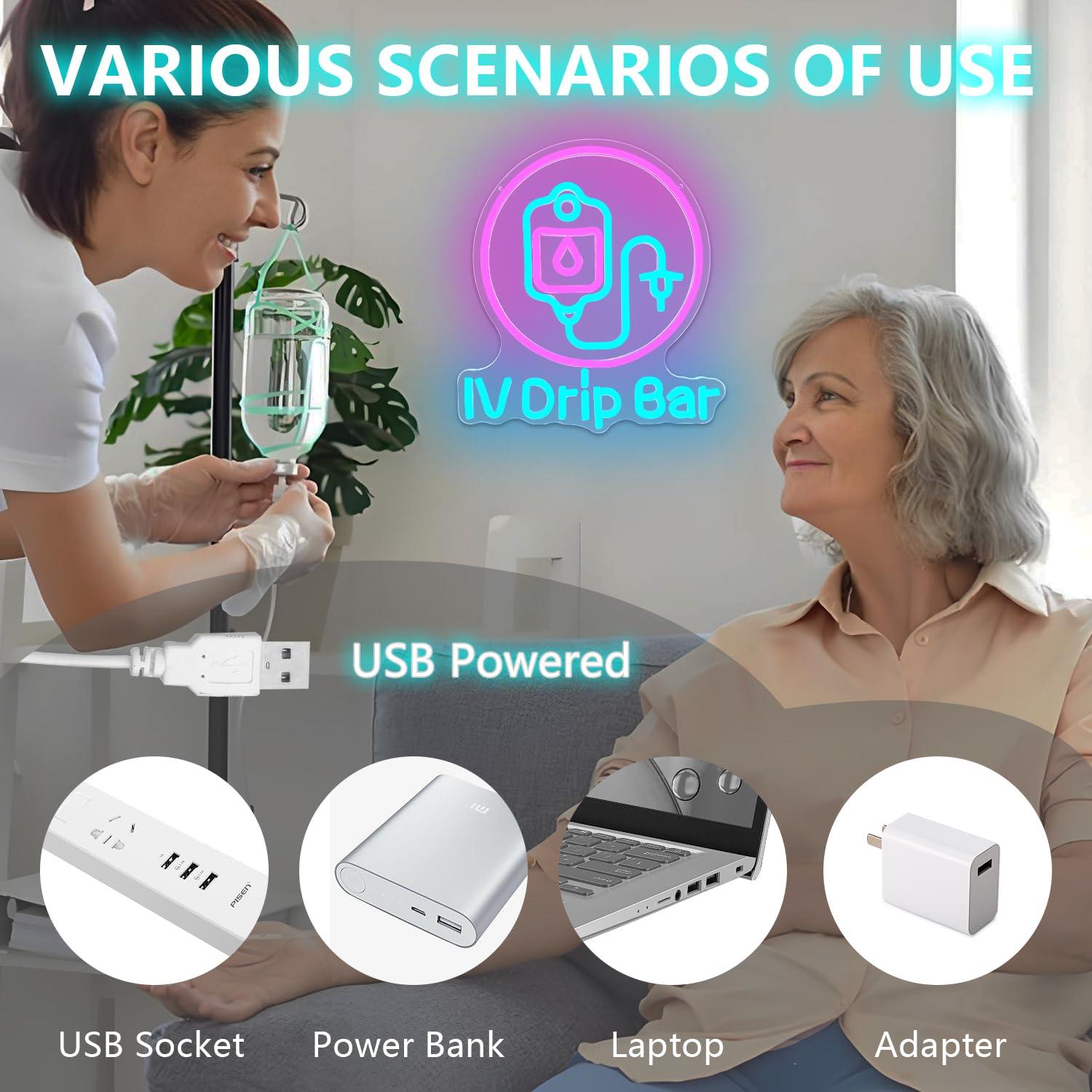 IV点滴バー ネオンサイン USB調光式LEDライト 壁飾り - Medical Wellness & Spa Werona のレビューと価格